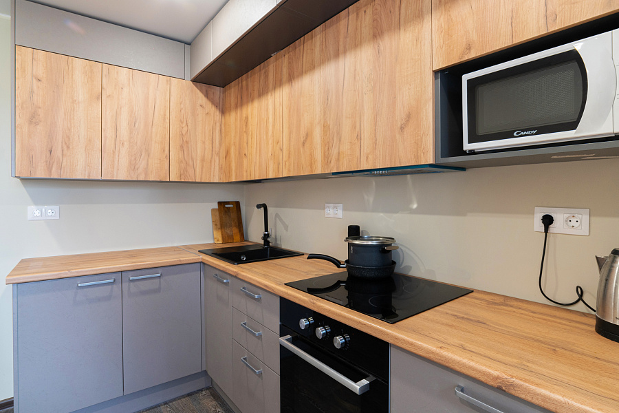 Кухня угловая Hi-Tech — Персея лофт грей