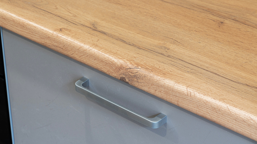 Кухня угловая Hi-Tech — Персея лофт грей